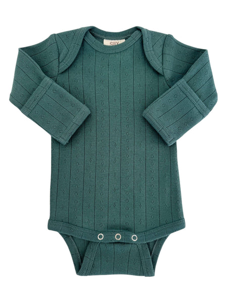 Organic Pointelle Long Sleeve Bodysuit