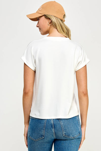 True Essential V-Neck - White