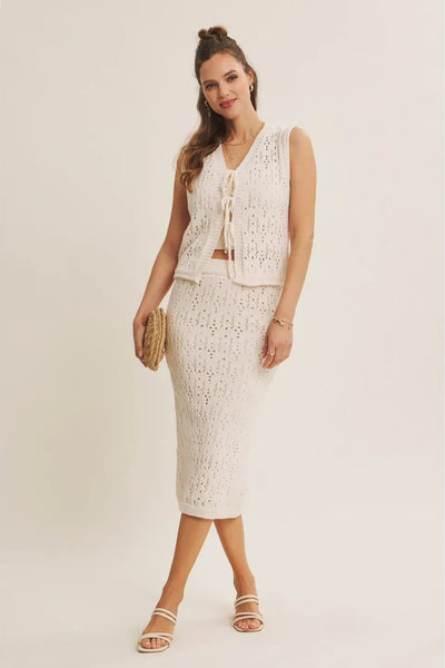 Coastal Luxe Sweater Midi Skirt