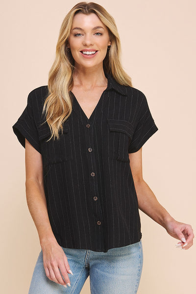 Linen After Hours Stripe Dolman - Adored A Lovely Boutique