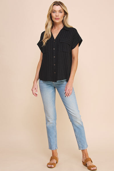Linen After Hours Stripe Dolman - Adored A Lovely Boutique
