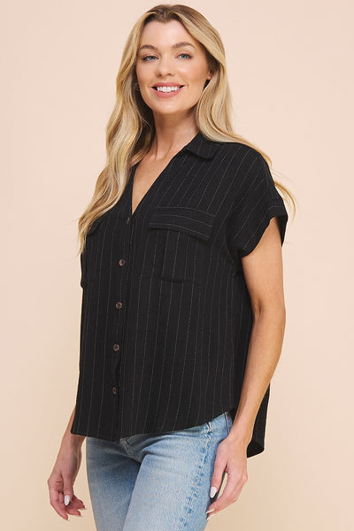 Linen After Hours Stripe Dolman - Adored A Lovely Boutique