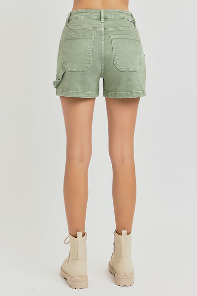 High Rise Olive Shorts