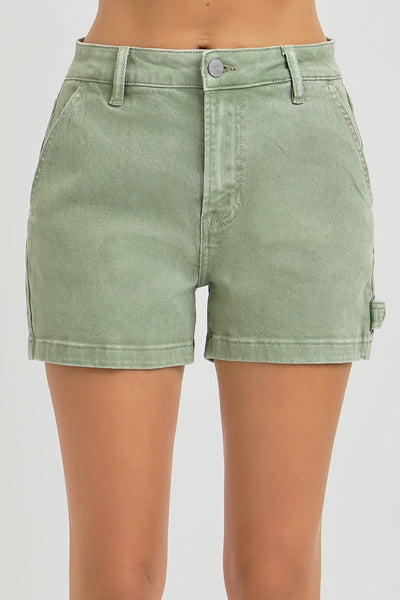High Rise Olive Shorts