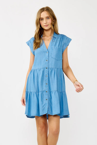Button Down Mini Dress
