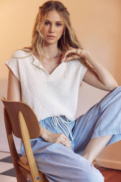 Weekend Slub Cotton Pullover