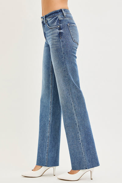 Mid Rise 4-Way Stretch Straight Leg