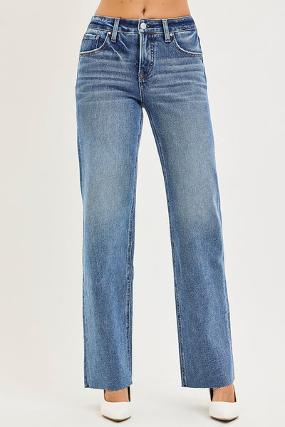 Mid Rise 4-Way Stretch Straight Leg