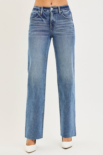 Mid Rise 4-Way Stretch Straight Leg