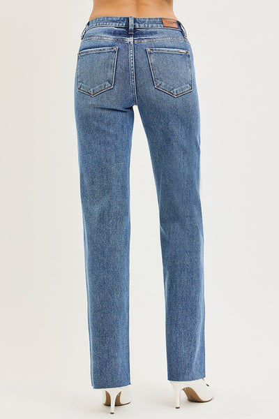 Mid Rise 4-Way Stretch Straight Leg