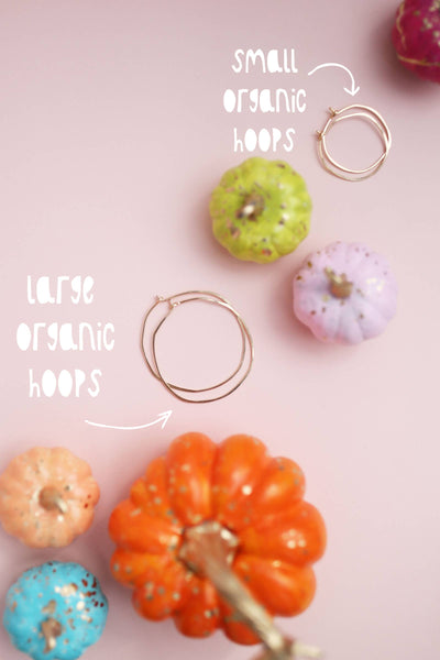Minimal Hoop Earrings - Small Organic Circles