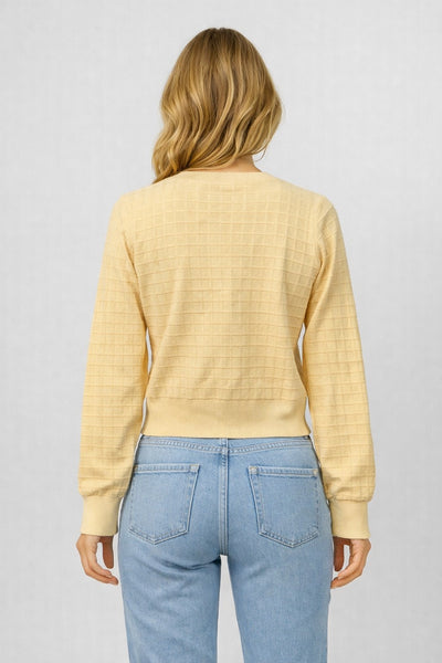 Textured Grid Knit Cardigan - Adored A Lovely Boutique