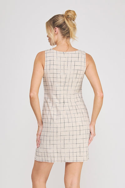 Linden Grid Shift Dress