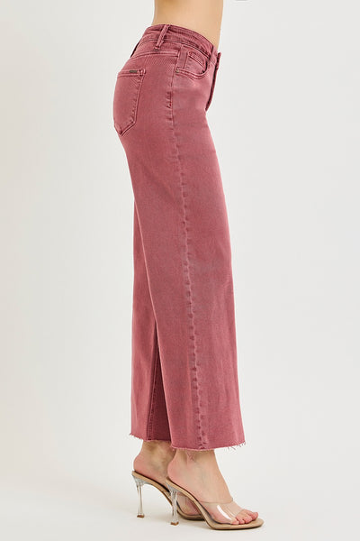 Rose Ankle Straight Mid Rise