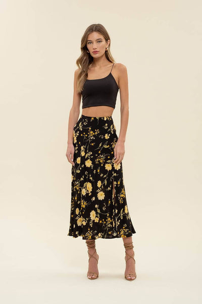 Floral High Waist Skirt