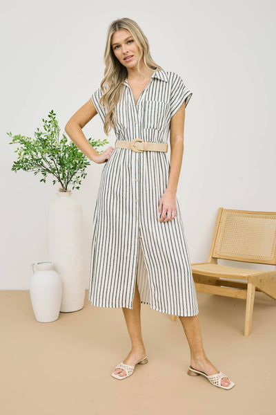 Seabreeze Striped Midi
