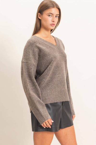 V-Neck Relaxed Fit Sweater
