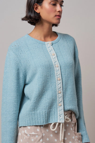 Lace Trim Cardigan
