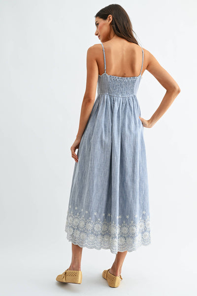 Elena Embroidered Midi