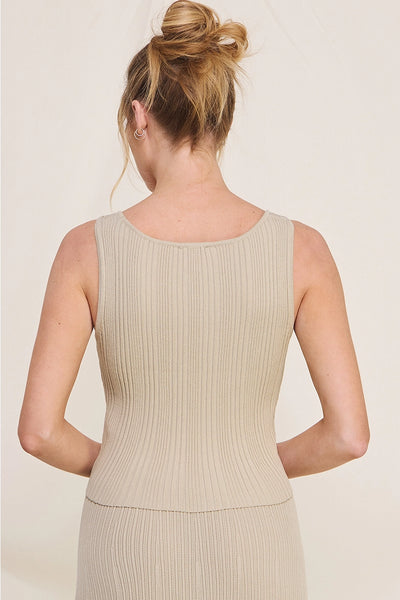 Alora Ribbed Scoop Tank