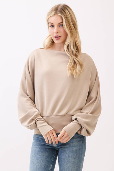 Modal Jersey Boat Neck Long Sleeve Top - Adored A Lovely Boutique