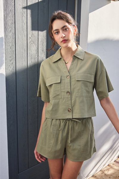 The Easy Days Cotton Linen Set Top