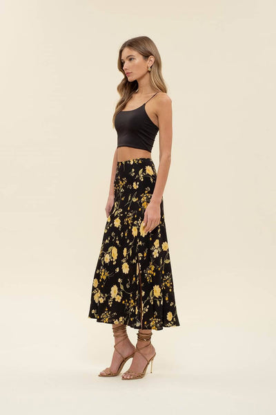 Floral High Waist Skirt