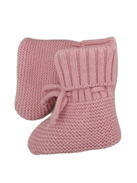 Knit Booties - Rose