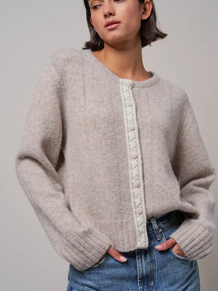 Lace Trim Cardigan