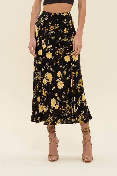 Floral High Waist Skirt