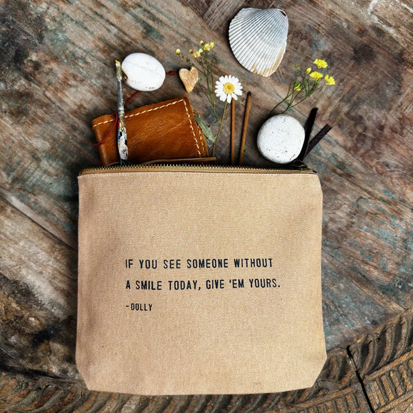 Canvas Zip Bag - Blush