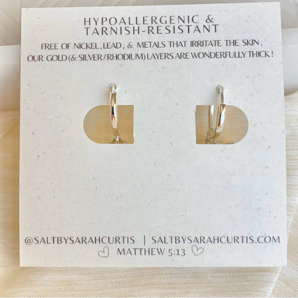 Scallop Seashell Huggie Hoops