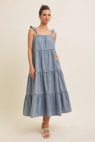 The Camden Cotton Denim Midi
