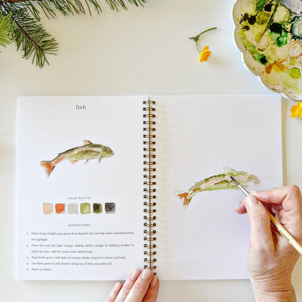 Camping watercolor workbook - Adored A Lovely Boutique