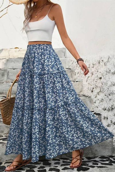 Meadow Breeze Tiered Maxi Skirt