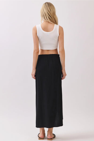 Tie Wrap Midi Skirt