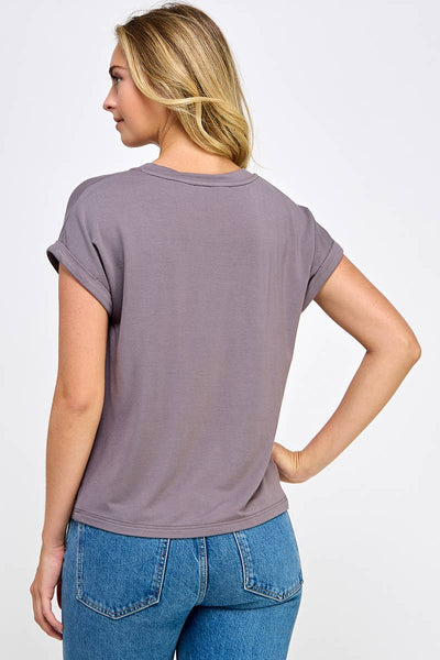 True Essential V-Neck Charcoal