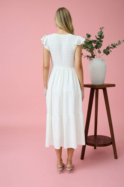 Onyx Flutter Sleeve Dress