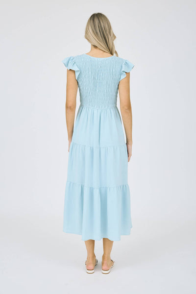 Onyx Flutter Sleeve Dress