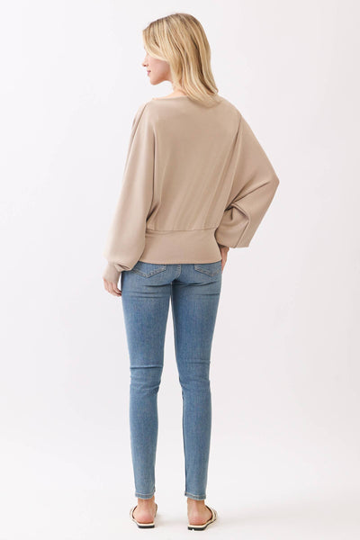 Modal Jersey Boat Neck Long Sleeve Top - Adored A Lovely Boutique