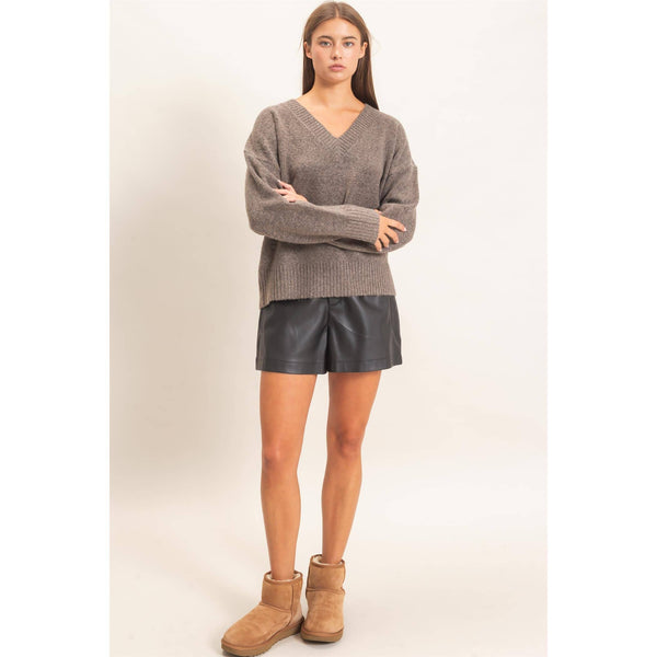 V-Neck Relaxed Fit Sweater