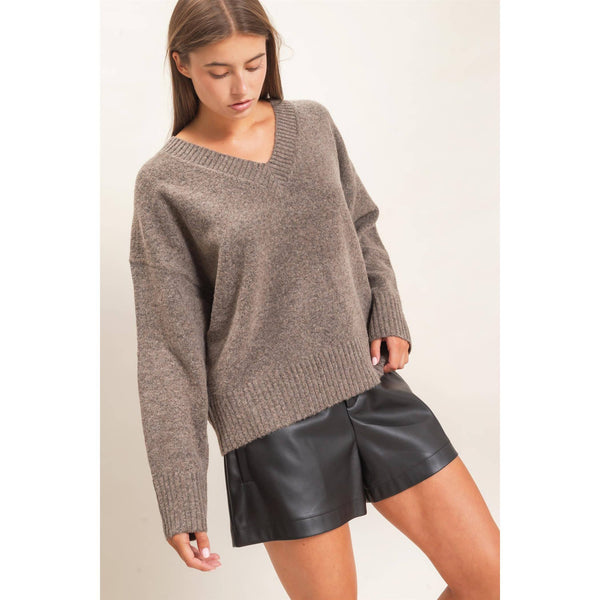 V-Neck Relaxed Fit Sweater