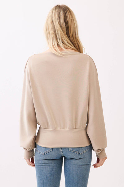 Modal Jersey Boat Neck Long Sleeve Top - Adored A Lovely Boutique