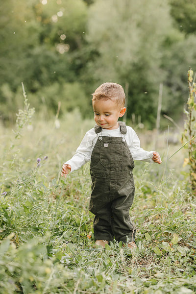 Green Corduroy Baby Overalls - Adored A Lovely Boutique