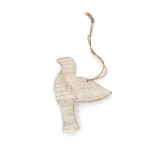 Whitewash Wooden Ornaments