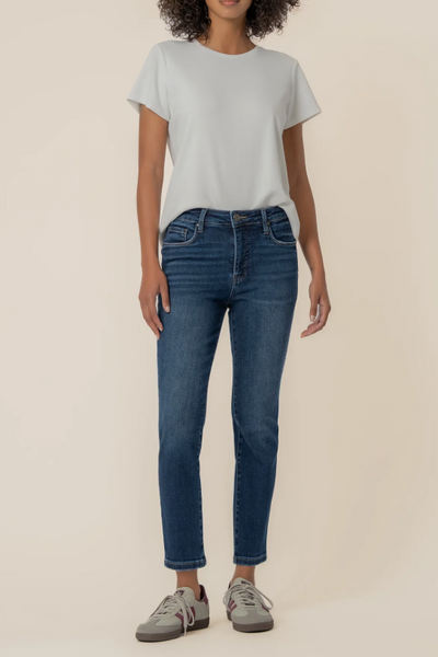 Reese High Rise Fab Ab Ankle Straight Leg Jean