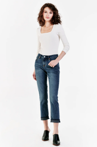 Blaire High Rise Cuffed Slim Straight - Embrace
