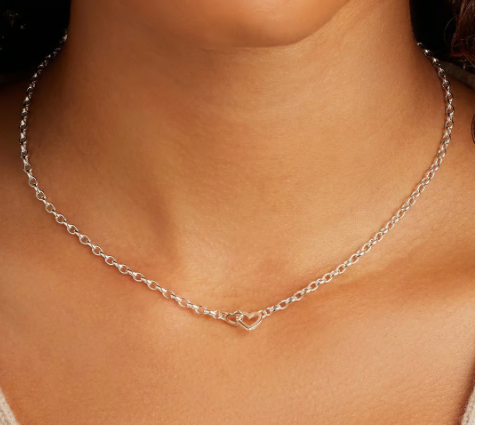 Parker Heart Mini Necklace- Silver