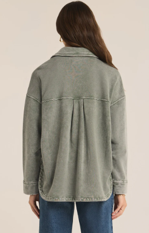 All Day Knit Jacket - Palm Green