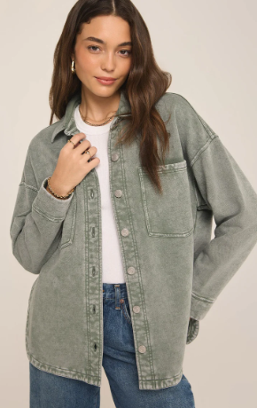 All Day Knit Jacket - Palm Green